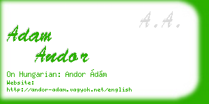 adam andor business card