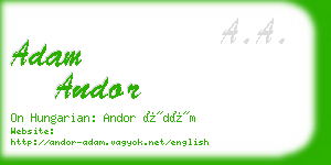 adam andor business card